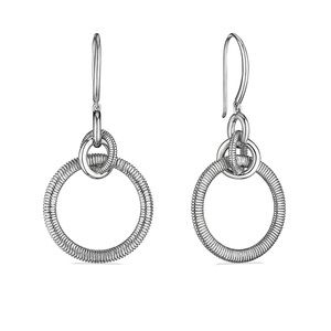 NWT Judith Ripka Eternity Interlocking Knot Hoop Earrings